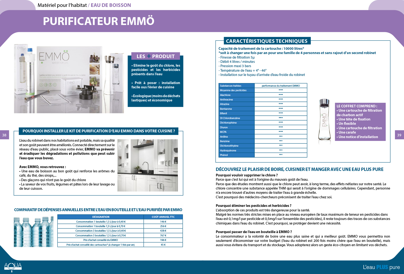 Système filtration eau de boisson EMMO